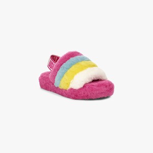 Ugg Fluff Yeah Rainbow Tofflor Barn Olika Färger (760289HFU)